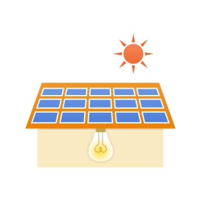 太陽のエネルギーで電気をつくる